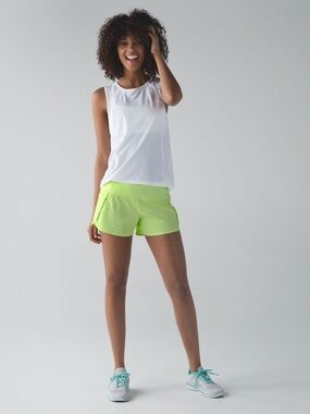 Lululemon Run Times Short, Clear Mint, 4" Inseam, Size 6